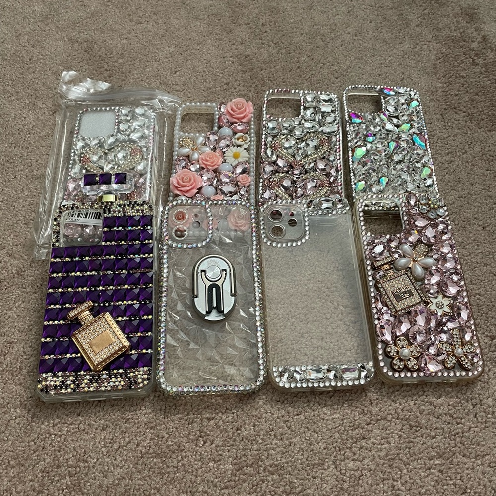 Purple and Pink Glittery Smartphone Cases 5 dollars each